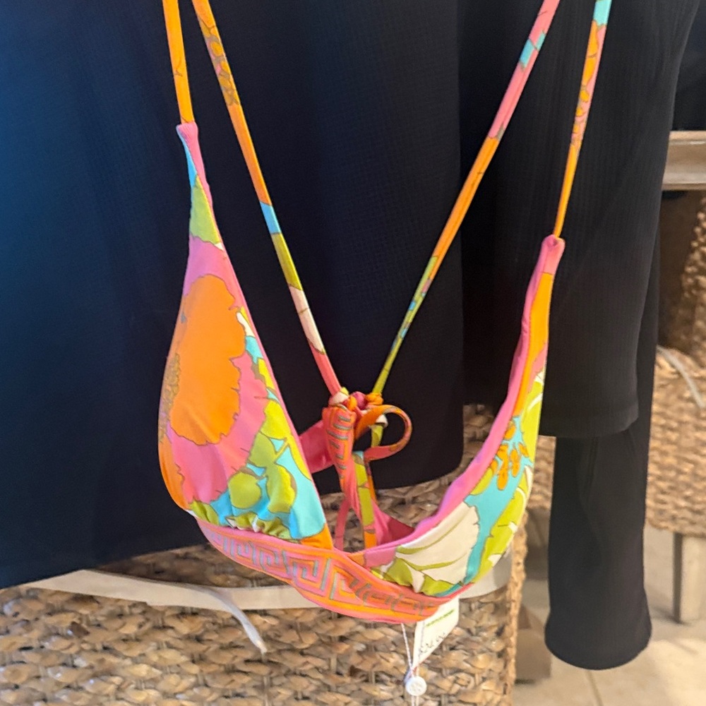 Colorful Trina Turk Floral Bikini Top